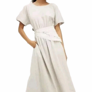 Free People Beach Midi Dress Cotton Off-White Small